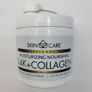 Skin Care 24K + Collagen Moisturizing Cream Face Neck Hands 16.9 fl oz